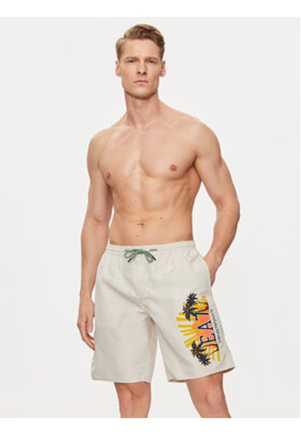 EA7 Emporio Armani Szorty kąpielowe 902047 4R751 23814 Szary Regular Fit. Kolor: szary. Materiał: syntetyk