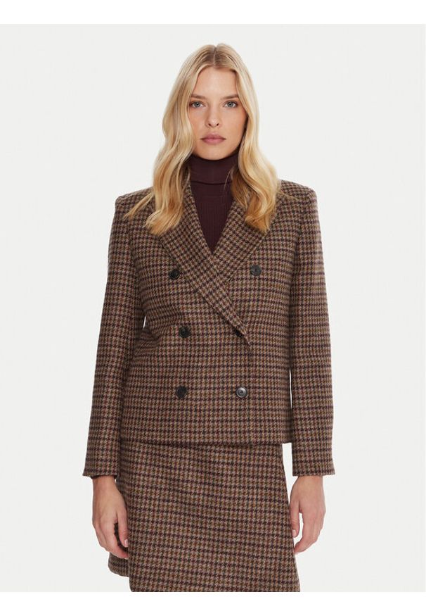 Weekend Max Mara Marynarka Gerusia 2525046032 Brązowy Regular Fit. Kolor: brązowy. Materiał: wełna