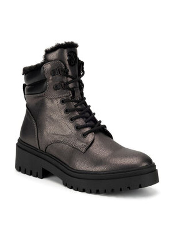 MEXX Botki MI001713143W Srebrny. Kolor: srebrny. Materiał: skóra