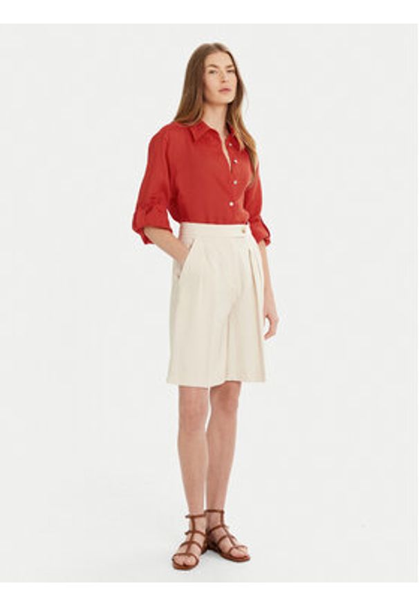 Marella Koszula Ixie 2513111084 Czerwony Regular Fit. Kolor: czerwony. Materiał: len
