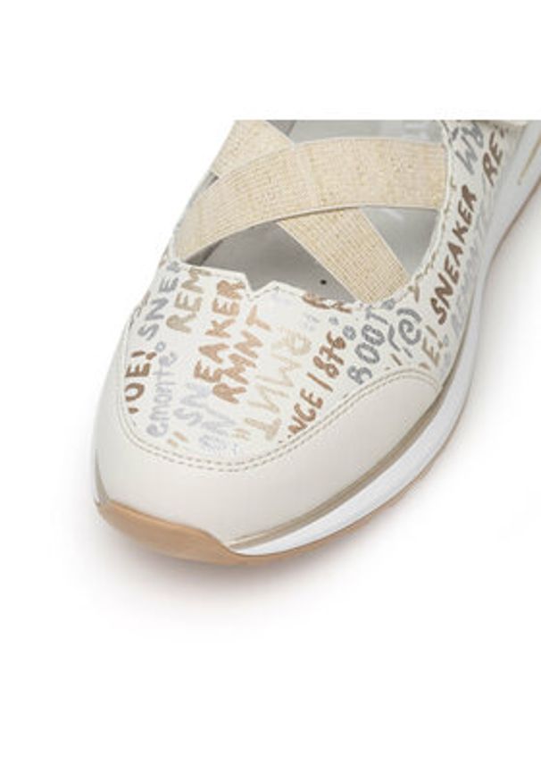 Remonte Półbuty D1G05-80 Biały. Kolor: biały. Materiał: skóra, syntetyk