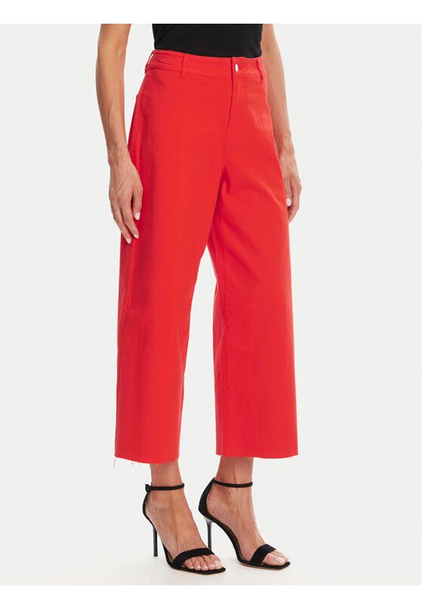 Vero Moda Kuloty Wild Kayla 10307837 Czerwony Wide Leg. Kolor: czerwony. Materiał: bawełna