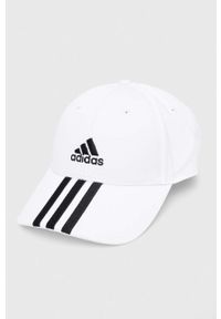 adidas Performance czapka z daszkiem kolor biały z aplikacją. Kolor: biały. Materiał: włókno, materiał. Wzór: aplikacja #1
