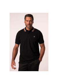 JAY-PI - Męska Koszulka polo FLEXNAMIC® outdoor rękaw 1/2 do roz. 7XL. Typ kołnierza: polo. Kolekcja: plus size. Kolor: czarny. Materiał: bawełna, elastan, materiał
