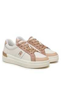 TOMMY HILFIGER - Tommy Hilfiger Sneakersy FW0FW08460 Biały. Kolor: biały. Materiał: skóra #4