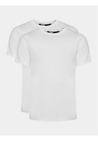 Karl Lagerfeld - KARL LAGERFELD Komplet 2 t-shirtów 765000 500298 Biały Slim Fit. Typ kołnierza: dekolt w karo. Kolor: biały. Materiał: bawełna #1