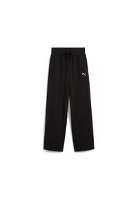 Spodnie dresowe szerokie dla dziewczynki Puma Essentials Relaxed. Kolor: czarny. Materiał: dresówka #1