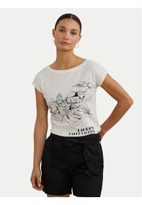 Lauren Ralph Lauren - LAUREN RALPH LAUREN T-Shirt 200971072002 Biały Relaxed Fit. Kolor: biały. Materiał: bawełna