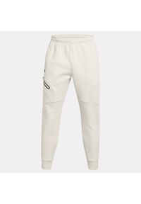 Spodnie męskie Under Armour Unstoppable Fleece. Kolor: beżowy. Długość: długie #1