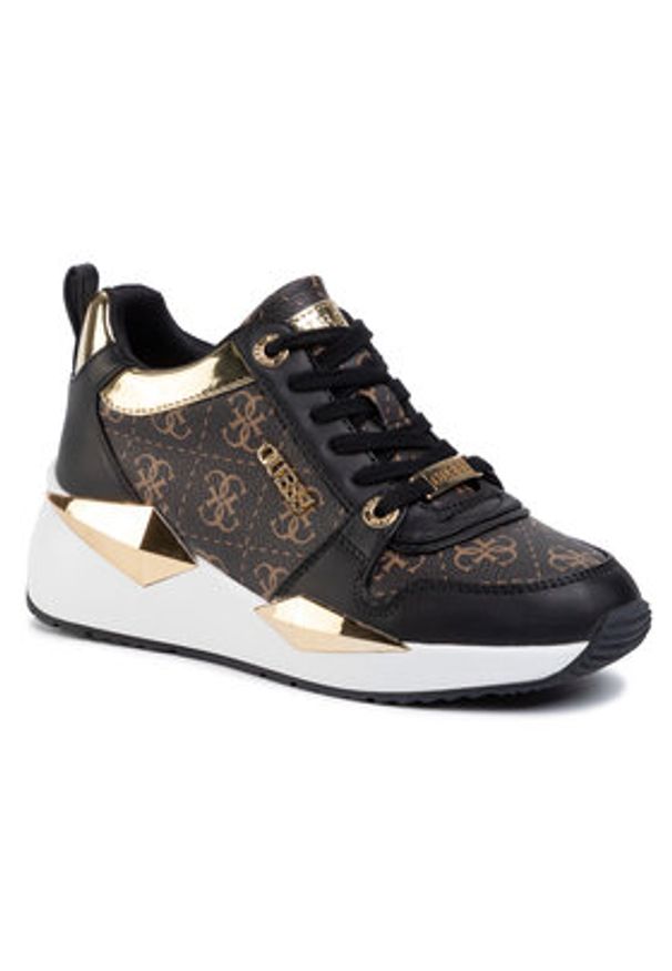 Guess Sneakersy Tallya FL5TLY FAL12 Brązowy. Kolor: brązowy. Materiał: skóra