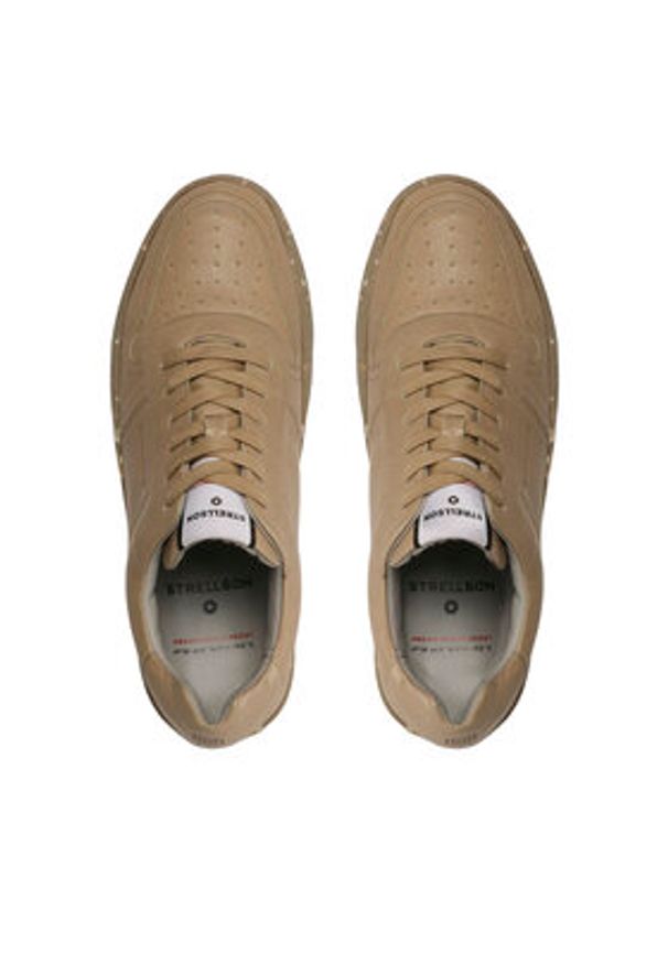 Strellson Sneakersy Denis 4010003222 Beżowy. Kolor: beżowy. Materiał: skóra