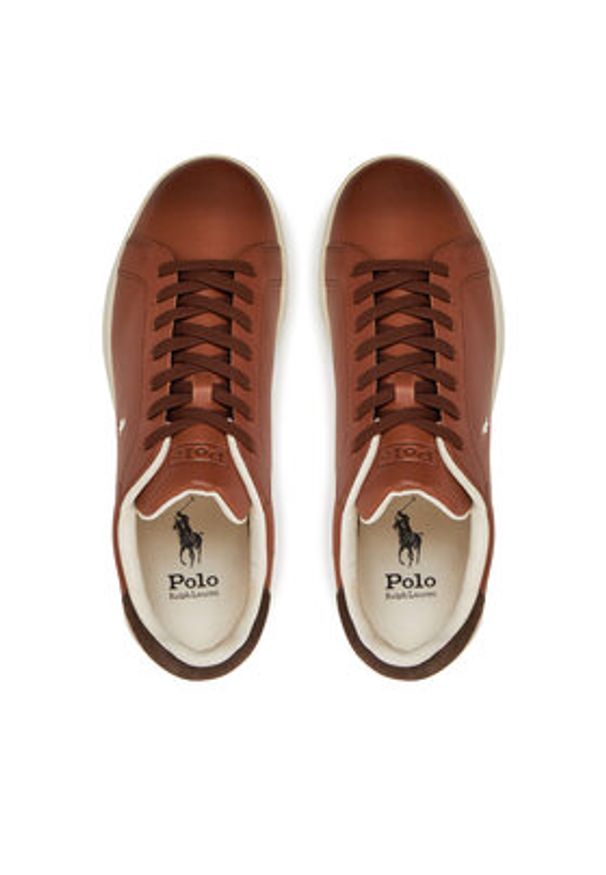 Polo Ralph Lauren Sneakersy Heritage Court II 809965073001 Brązowy. Kolor: brązowy. Materiał: skóra