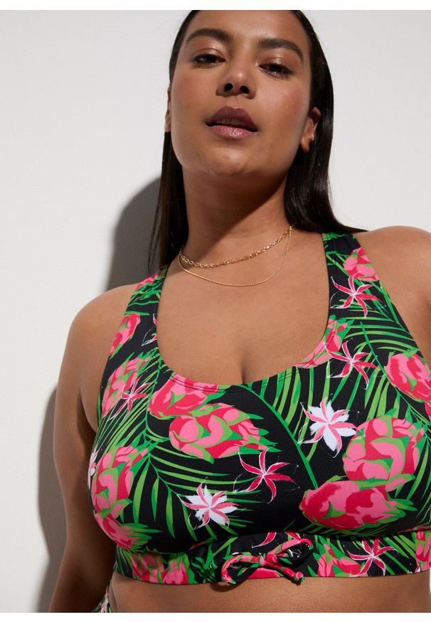 bonprix - Bikini z biustonoszem bustier (2 części). Kolor: czarny