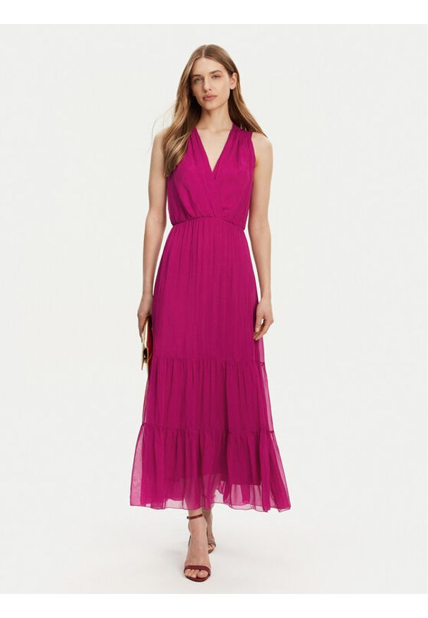 Haveone Sukienka letnia AFF-N005 Różowy Loose Fit. Kolor: różowy. Materiał: wiskoza. Sezon: lato