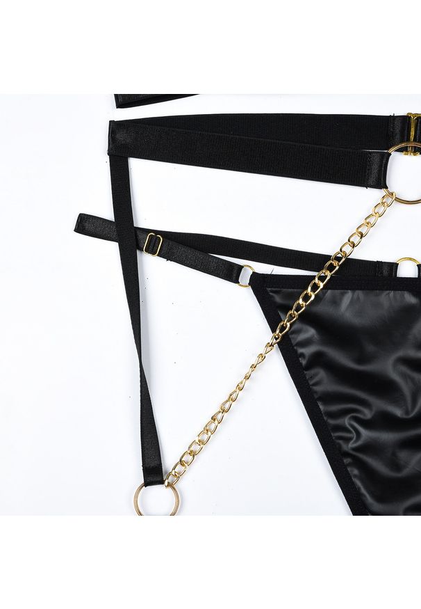 Intica - Komplet bielizny z łańcuszkami na romantyczne wieczory Serin. Kolor: czerwony. Materiał: materiał