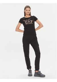 EA7 Emporio Armani T-Shirt 3DTT30 TJFKZ 1200 Czarny Slim Fit. Kolor: czarny. Materiał: bawełna #3