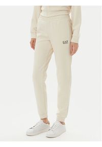 EA7 Emporio Armani Dres 7W000076 AF10443 U1079 Beżowy Regular Fit. Kolor: beżowy. Materiał: syntetyk