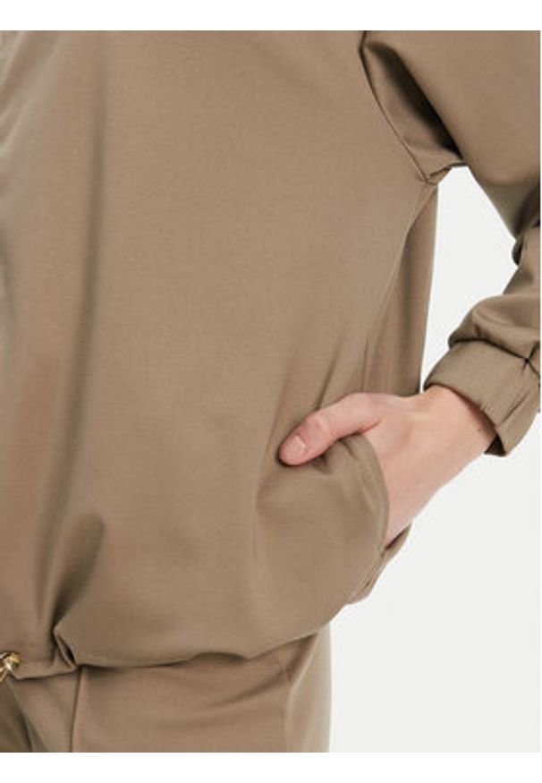 Guess Bluza V5YL09 KCX42 Brązowy Regular Fit. Kolor: brązowy. Materiał: syntetyk