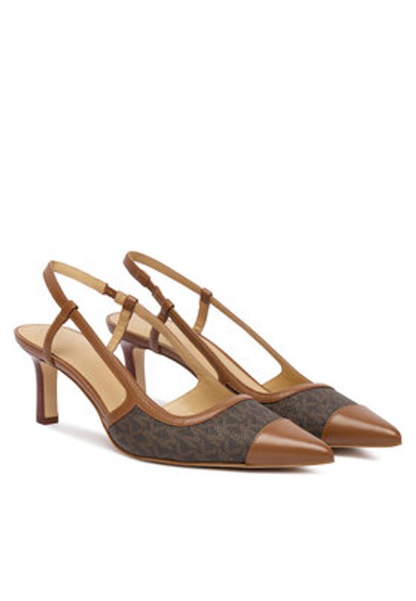 MICHAEL Michael Kors Czółenka Alora Toe Cao Mid Sling 40R6AOMS1B Brązowy. Kolor: brązowy. Materiał: skóra
