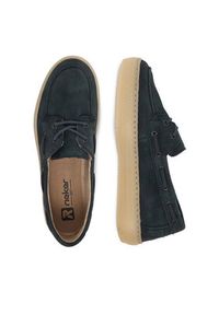 Rieker Mokasyny L5905-14 Granatowy. Kolor: niebieski. Materiał: zamsz, skóra #4