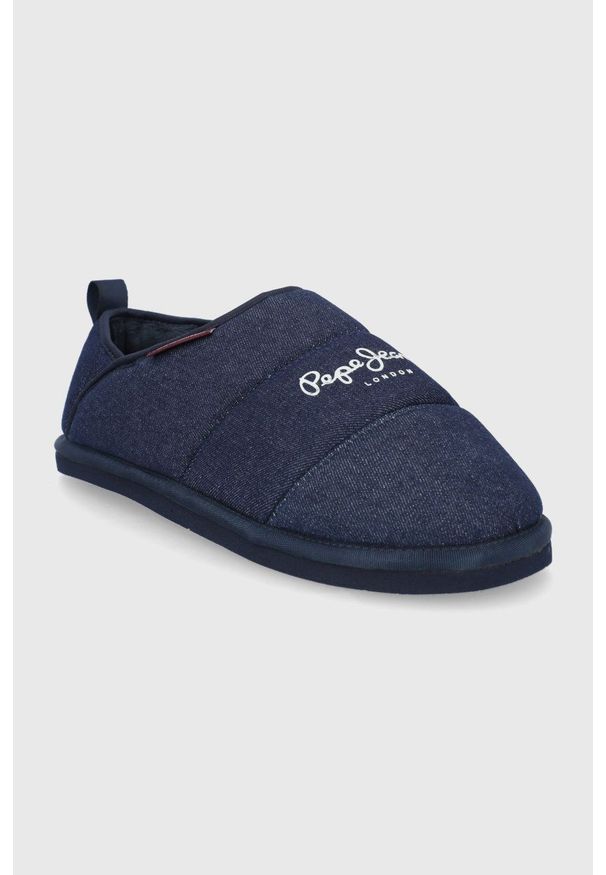 Pepe Jeans Kapcie kolor granatowy. Kolor: niebieski