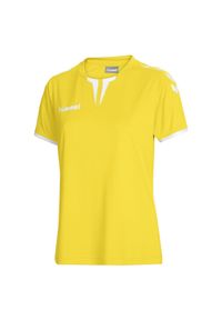 Koszulka sportowa z krótkim rękawem damska Hummel Core Womens SS Jersey. Kolor: żółty. Materiał: jersey. Długość rękawa: krótki rękaw. Długość: krótkie