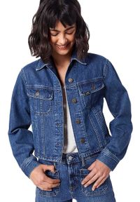 Lee - LEE CROPPED RIDER JACKET DAMSKA KURTKA JEANSOWA TIC L54CGGEZ 112112759. Materiał: jeans