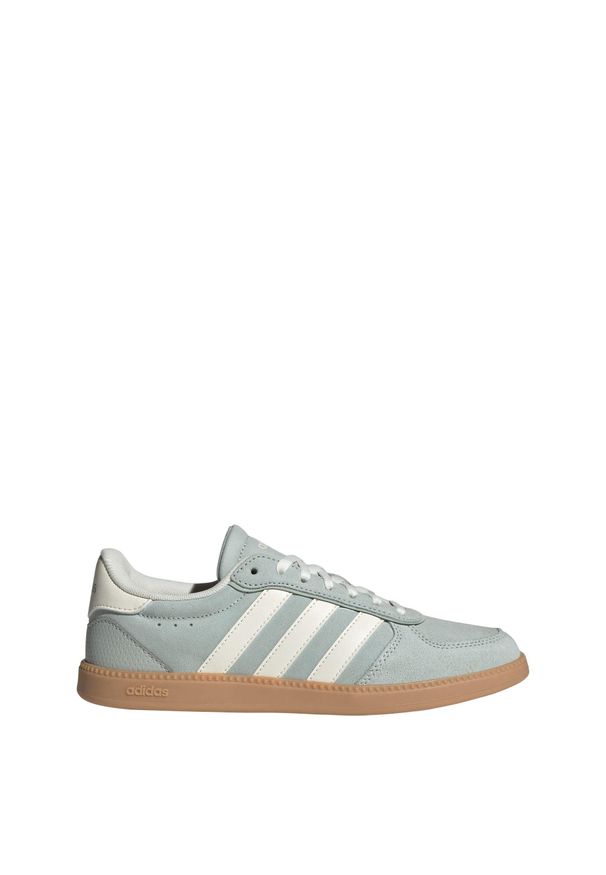 Adidas - Buty Breaknet Sleek. Kolor: wielokolorowy, szary, biały, brązowy. Materiał: tkanina. Wzór: gładki. Styl: klasyczny, sportowy
