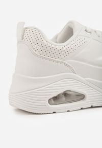 Renee - Białe Klasyczne Sneakersy z Amortyzowaną Podeszwą i Perforacją Faunama. Kolor: biały #8