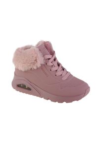skechers - Buty zimowe dziewczęce, Uno - Fall Air. Zapięcie: sznurówki. Kolor: różowy. Materiał: materiał, syntetyk. Szerokość cholewki: normalna. Sezon: zima