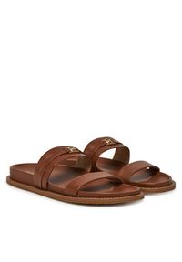 MICHAEL Michael Kors Klapki Mandy Flat Sandal 40S5MAFS2L Brązowy. Kolor: brązowy. Materiał: skóra