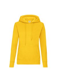 FRUIT OF THE LOOM - Bluza Damska Z Kapturem. Typ kołnierza: kaptur. Kolor: żółty, pomarańczowy, wielokolorowy