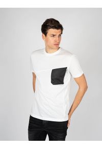 Les Hommes T-shirt | LKT103 703C | Regular Fit Mercerized | Mężczyzna | Biały. Okazja: na co dzień. Kolor: biały. Materiał: bawełna. Styl: casual #4