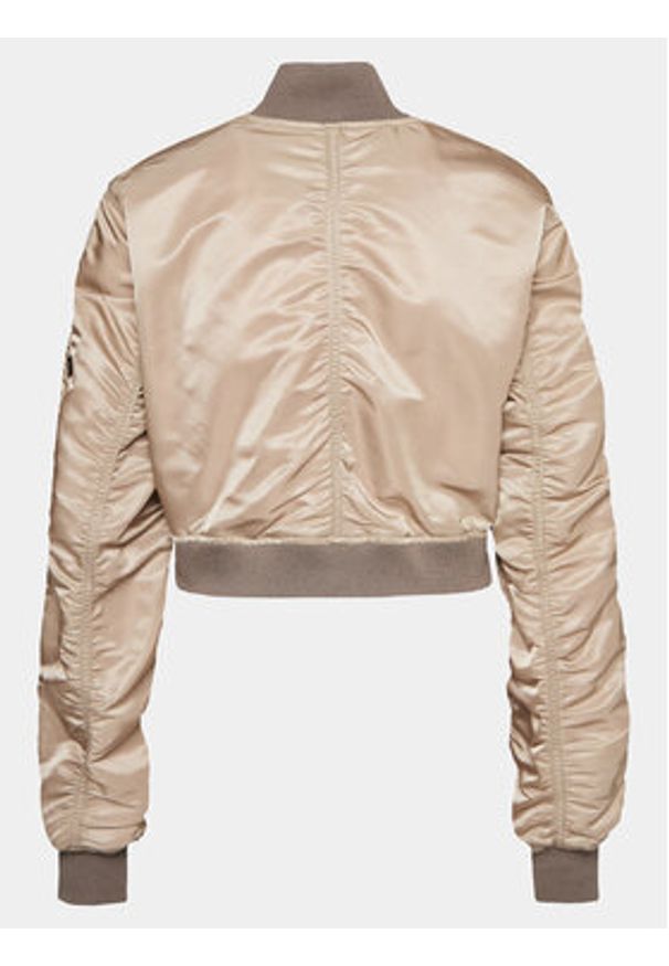 Alpha Industries Kurtka bomber MA-1 136008 Beżowy Loose Fit. Kolor: beżowy. Materiał: syntetyk