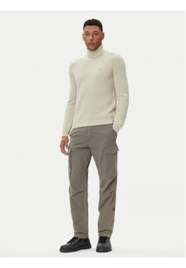 Aeronautica Militare Golf 252MA1583UL00903 Beżowy Regular Fit. Typ kołnierza: golf. Kolor: beżowy. Materiał: bawełna