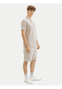 Tom Tailor Denim Polo 1041183 Beżowy Regular Fit. Typ kołnierza: polo. Kolor: beżowy. Materiał: bawełna