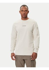 G-Star RAW - G-Star Raw Longsleeve Checquard D26033-D965 Beżowy Regular Fit. Kolor: beżowy. Materiał: bawełna. Długość rękawa: długi rękaw #1