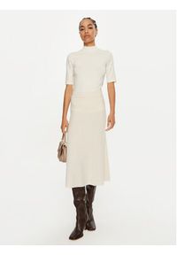 Calvin Klein Bluzka K20K207744 Écru Regular Fit. Materiał: syntetyk #5