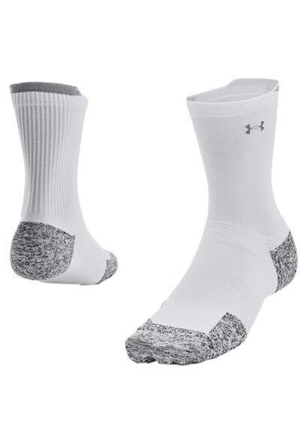 Skarpety do bieganie Under Armour Ad Run Cushion 1Pk Mid. Kolor: biały. Sport: bieganie