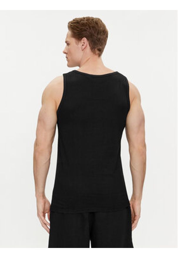 Brave Soul Tank top MV-149FALLEN Czarny Slim Fit. Kolor: czarny. Materiał: bawełna