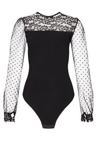 Morgan Bluzka 252-TARSILA Czarny Slim Fit. Kolor: czarny. Materiał: syntetyk, wiskoza #3