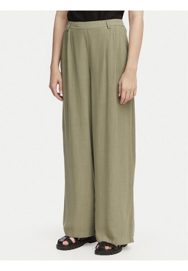 only - ONLY Spodnie materiałowe Lemmia 15370398 Zielony Regular Fit. Kolor: zielony. Materiał: wiskoza