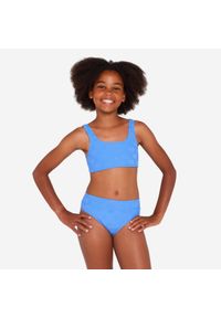 Kostium kąpielowy dwuczęściowy surfingowy dla dzieci Decathlon 500 Lao Miami. Kolor: niebieski. Materiał: poliester, poliamid, materiał, elastan #1