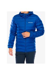 columbia - Kurtka puchowa męska Columbia Lake 22 Down Hooded Jacket. Kolor: niebieski. Materiał: puch. Sport: turystyka piesza