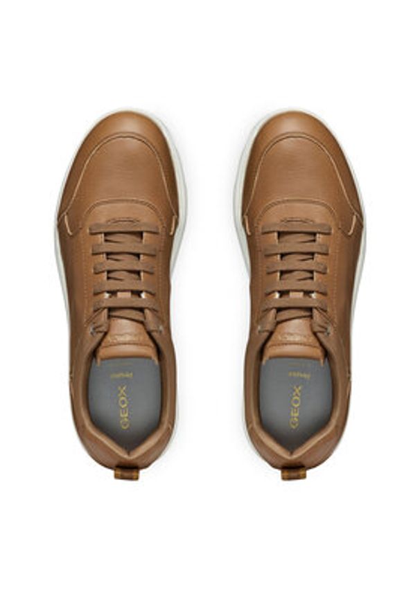 Geox Sneakersy U Spherica U55BYA 00046 C6018 Brązowy. Kolor: brązowy. Materiał: skóra