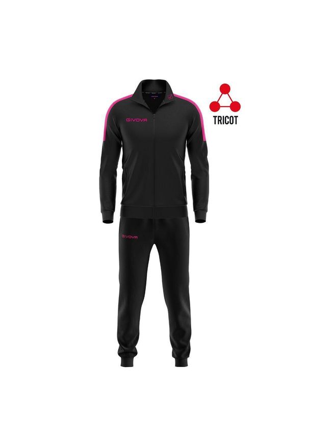 Givova Tuta Revolution Fluo z triacetatu — rozmiar 2XS. Okazja: na uczelnię. Kolor: czarny, różowy, wielokolorowy. Materiał: dresówka. Styl: sportowy