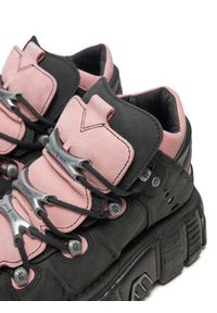 NEW ROCK Sneakersy M-106-C26 Czarny. Kolor: czarny. Materiał: skóra, nubuk