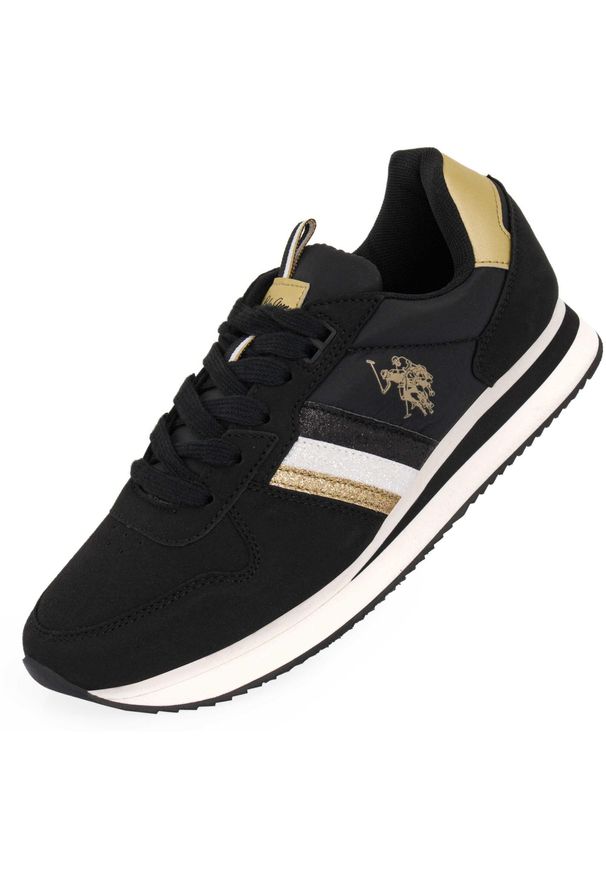 Sneakers damskie U.S. Polo Assn. Czarne Rozmiar 36. Kolor: czarny. Sport: turystyka piesza