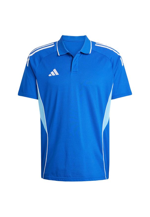 Adidas - Koszulka męska adidas Tiro 25 Competition Polo. Typ kołnierza: polo. Kolor: biały, wielokolorowy, niebieski. Styl: sportowy