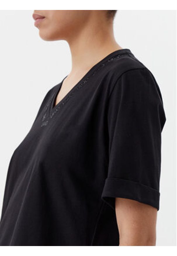 Liu Jo Sport T-Shirt TA5175 JS923 Czarny Regular Fit. Kolor: czarny. Materiał: bawełna. Styl: sportowy